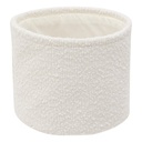 5Five Simply Smart Lot de 3 Paniers Rangement Bouclette Polyester Blanc