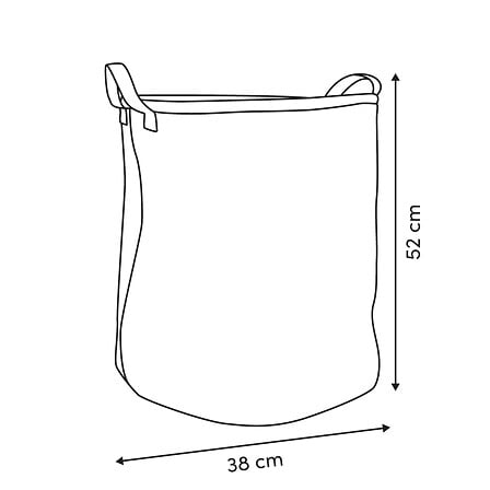 5Five Panier à linge 60L Beige Tissu avec Cordons