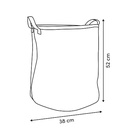 5Five Panier à linge 60L Beige Tissu avec Cordons