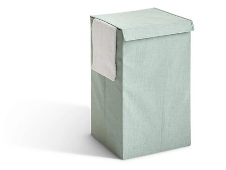 5Five Corbeille Linge Colorama 74L Pliable Vert Céladon Couvercle