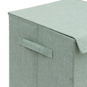 5Five Corbeille Linge Colorama 74L Pliable Vert Céladon Couvercle