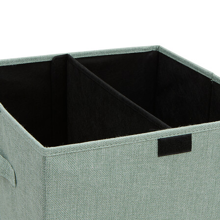 5Five Corbeille Linge Colorama 74L Pliable Vert Céladon Couvercle
