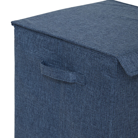 Panier à linge 5Five Colorama 74L bleu avec couvercle