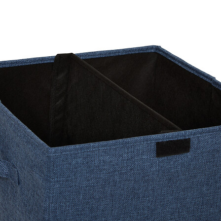 Panier à linge 5Five Colorama 74L bleu avec couvercle