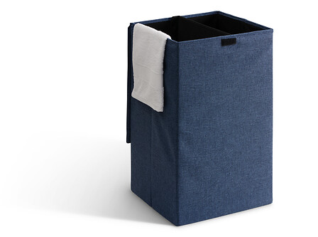 Panier à linge 5Five Colorama 74L bleu avec couvercle
