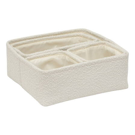 5Five Simply Smart Lot 4 Paniers Rangement Bouclette Blanc
