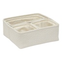 5Five Simply Smart Lot 4 Paniers Rangement Bouclette Blanc