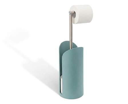 5Five Dérouleur papier WC avec réserve Vert Céladon Acier Inoxydable