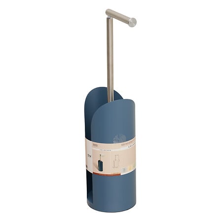 Dérouleur papier toilette 5Five, sur pied, réserve, acier bleu
