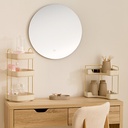 5Five Étagère d'angle Alba 2 niveaux plastique blanc métal doré 29,3 cm