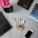 CABLE CHARGE TYPE C MICRO USB 3EN1 M24