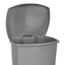 POUBELLE PEDALE PLAST 42L GRIS