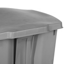 POUBELLE PEDALE PLAST 42L GRIS