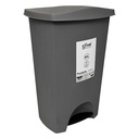POUBELLE PEDALE PLAST 42L GRIS