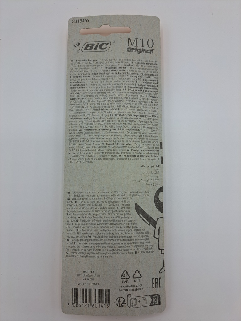 BIC M10 BLEU BLISTER 2 PIECES