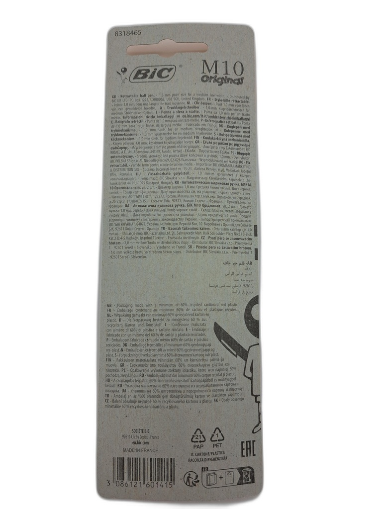 BIC M10 BLEU BLISTER 2 PIECES