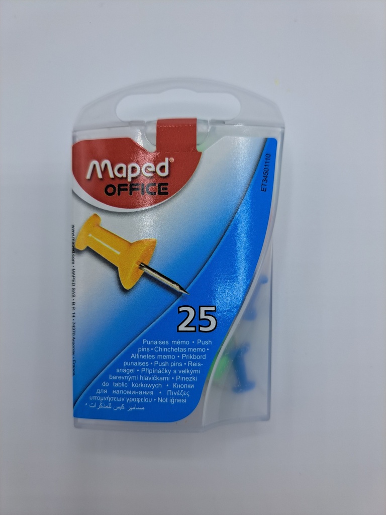 MAPED 25 PUSH PINS MEMO