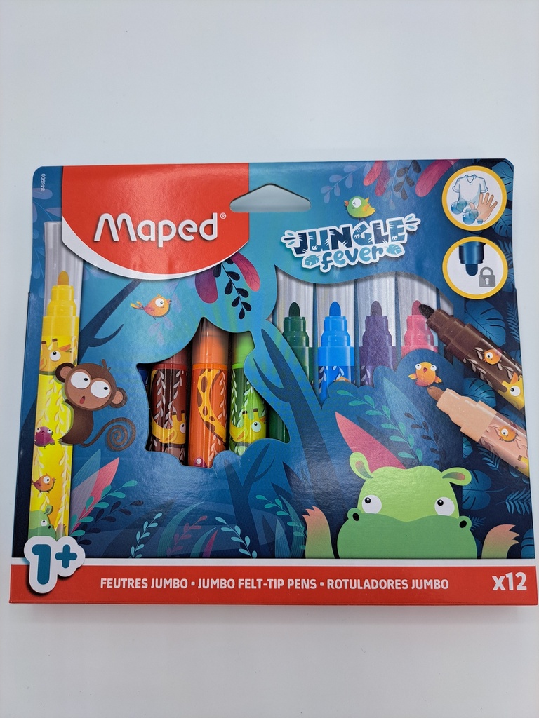 12 FEUTRES MAPED JUNGLE FEVER