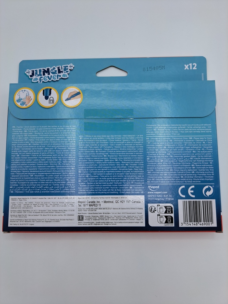 12 FEUTRES MAPED JUNGLE FEVER