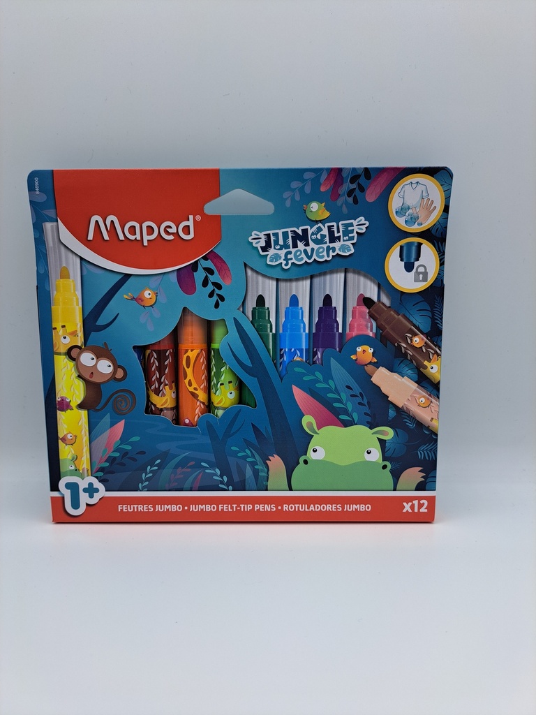 12 FEUTRES MAPED JUNGLE FEVER