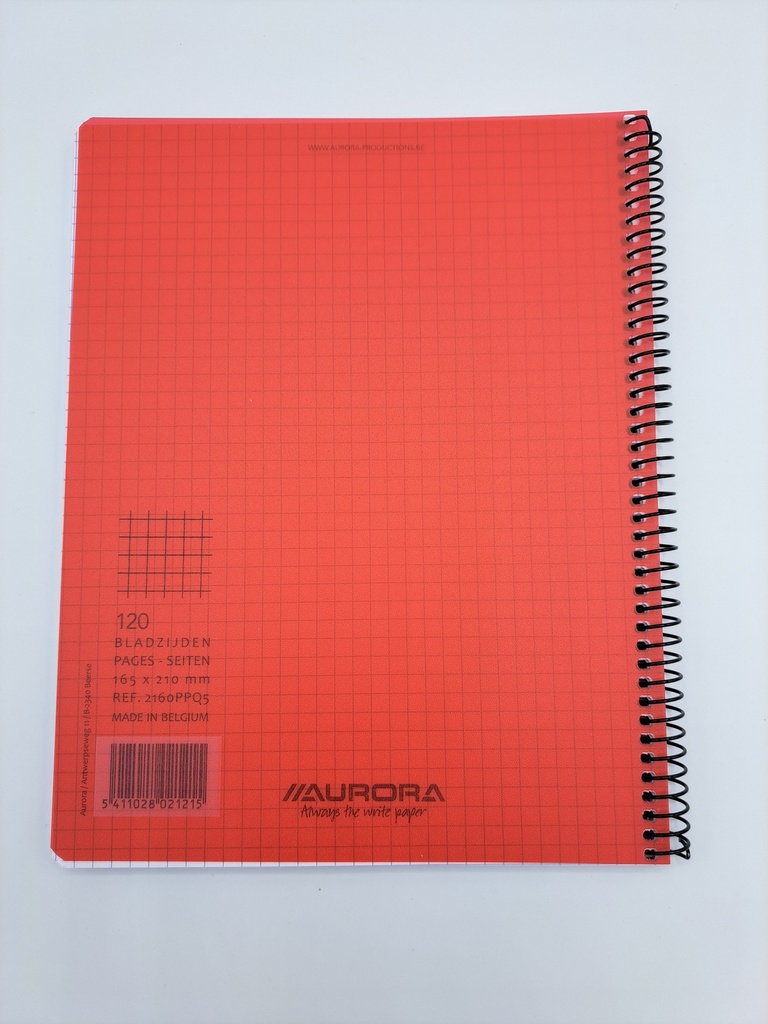 CAHIER SPIRALE PP A5 Q5