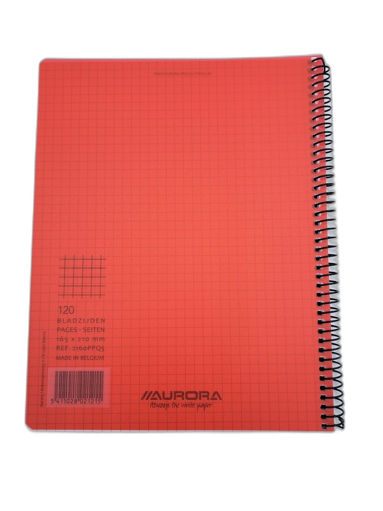 CAHIER SPIRALE PP A5 Q5