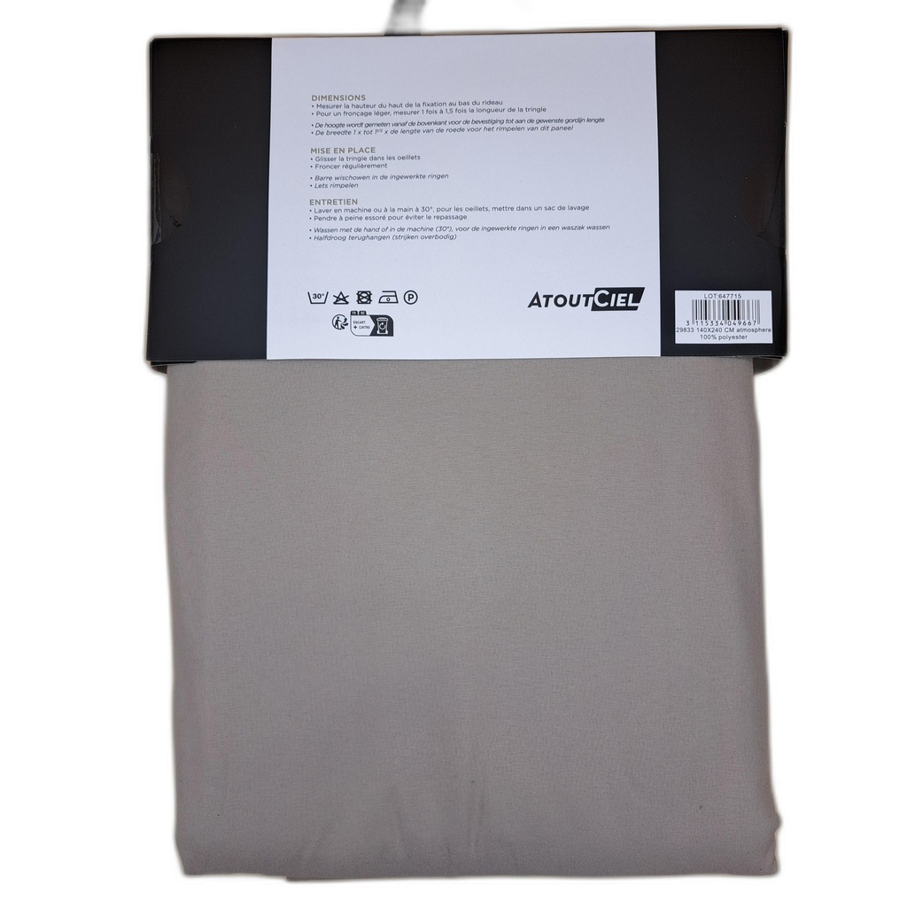 RIDEAU ISOLANT THERMIQUE 140x240CM - ATMOSPHERE