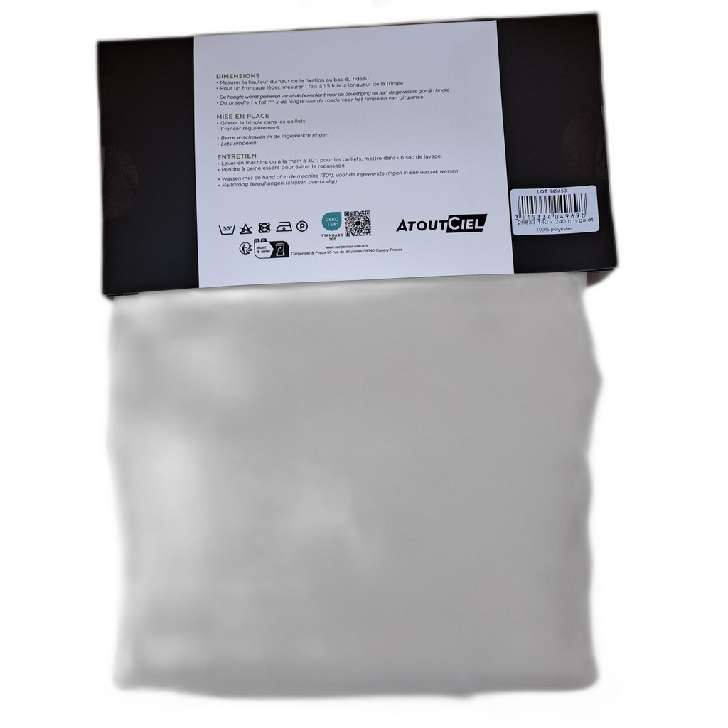 RIDEAU ISOLANT THERMIQUE 140x240CM - GALET