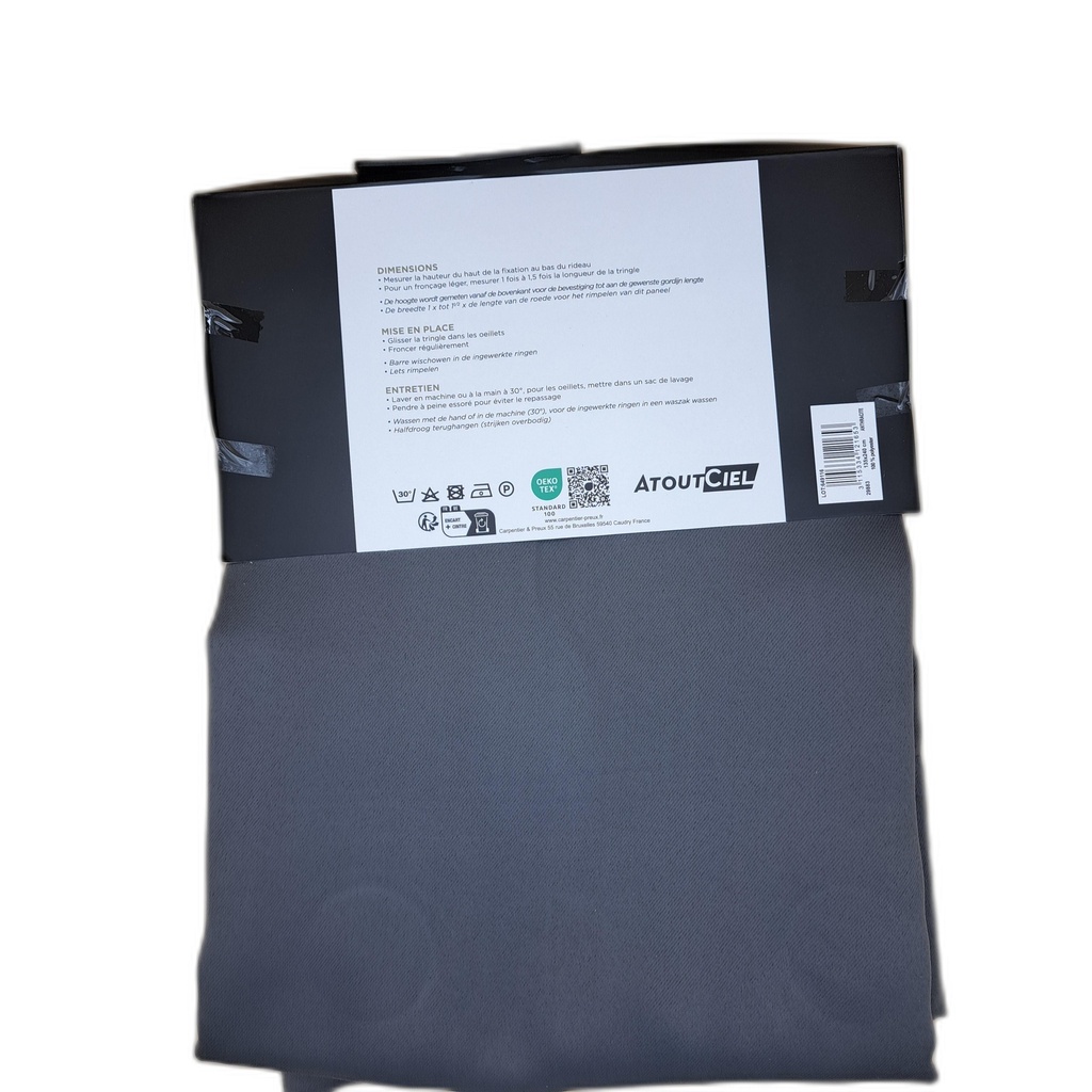RIDEAU OCCULTANT 135x240CM - ANTHRACITE