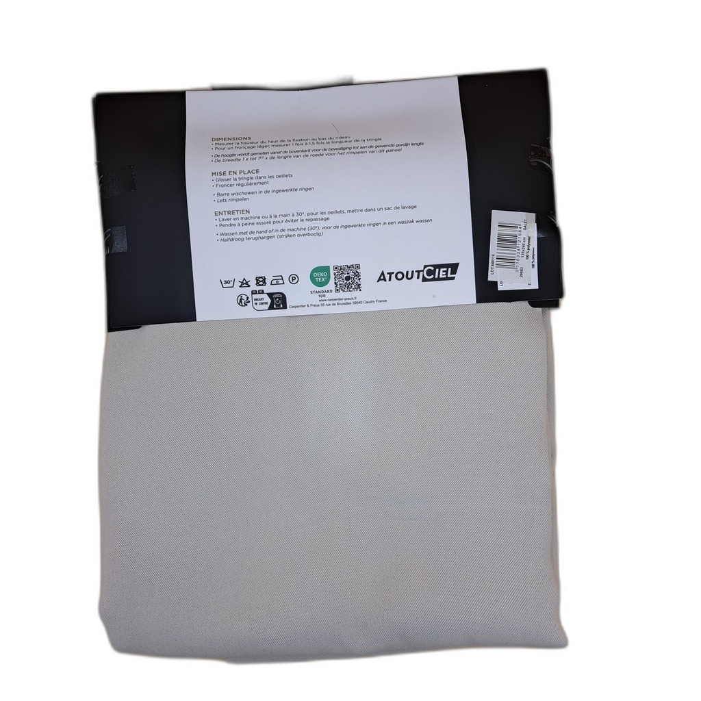 RIDEAU OCCULTANT 135x240CM - GALET