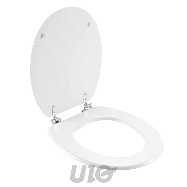 ABATTANT WC CHARNIERES METAL 18 POUCES MDF IMPRIME KELLY BLANC