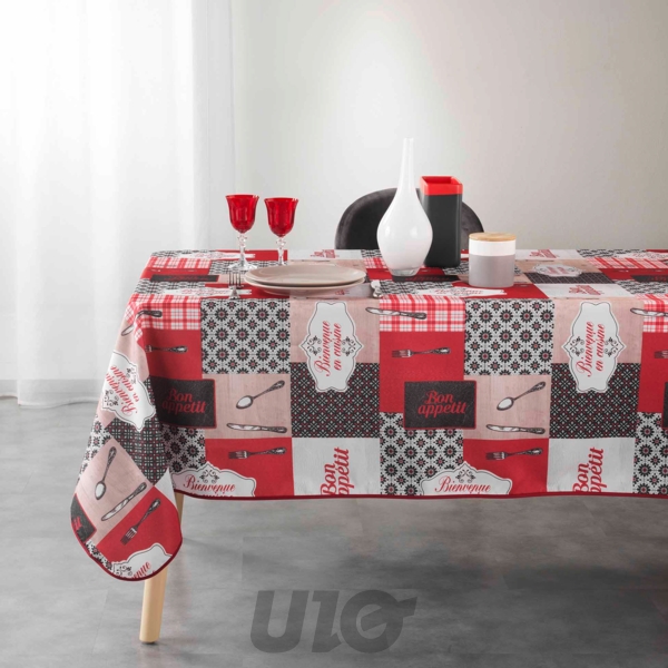 NAPPE RECTANGLE 150 x 240 CM POLYESTER IMPRIME BRUNCH