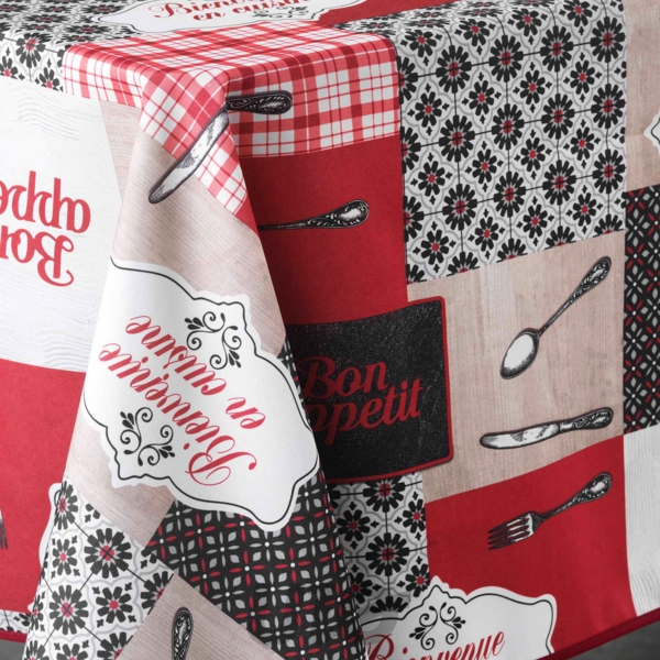 NAPPE RECTANGLE 150 x 240 CM POLYESTER IMPRIME BRUNCH