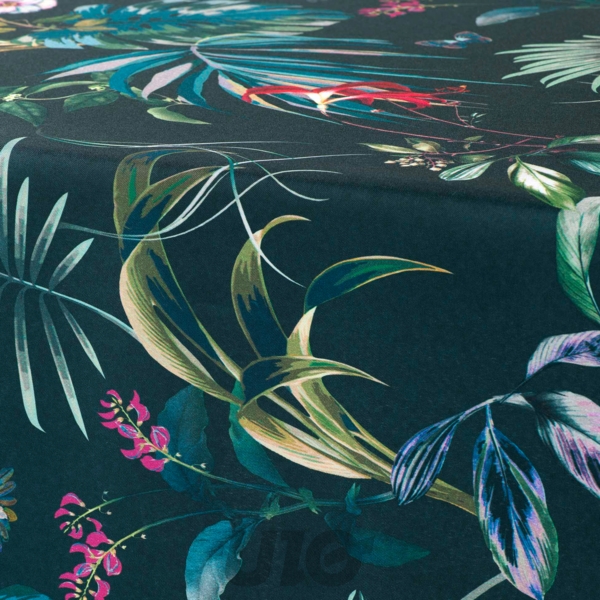 NAPPE RECTANGLE 150 x 240 CM POLYESTER IMPRIME FEERIE EMERAUDE