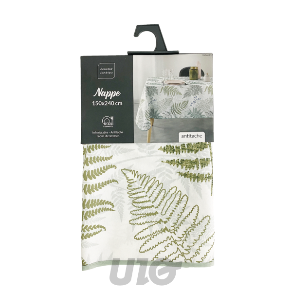 NAPPE RECTANGLE 150 x 240 CM POLYESTER IMPRIME MELISANDRE