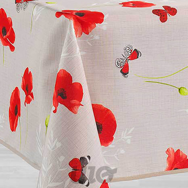 NAPPE RECTANGLE 150 x 240 CM POLYESTER IMPRIME SWEET POPPY