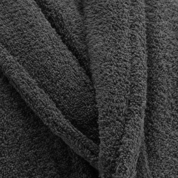 PEIGNOIR COL CHALE TAILLE UNIQUE EPONGE UNIE TENDRESSE ANTHRACITE