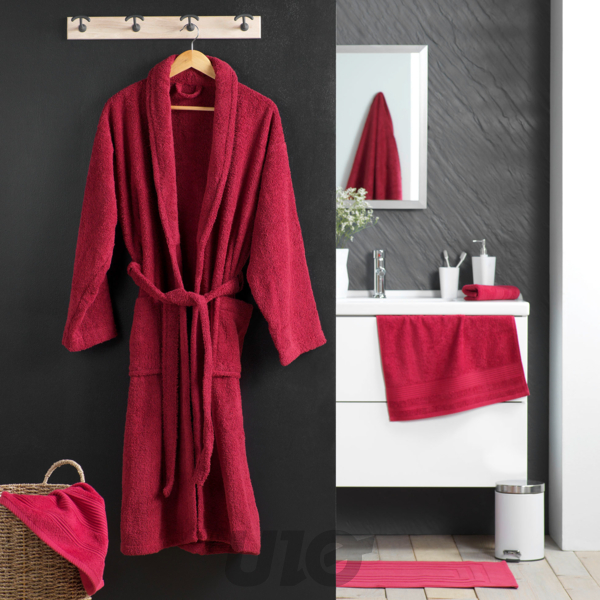 PEIGNOIR COL CHALE TAILLE UNIQUE EPONGE UNIE TENDRESSE RUBIS