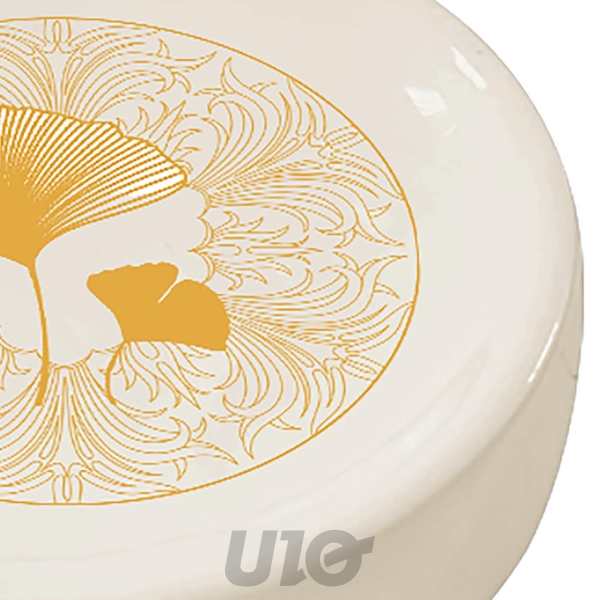 PORTE-SAVON (0) 11 x 2.6 CM CERAMIQUE IMPRIMEE OR GINKOBLUE