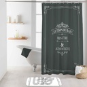 RIDEAU DE DOUCHE AVEC CROCHETS 180 x 200 CM POLYESTER IMPRIME VINTAGE DES. PLACE