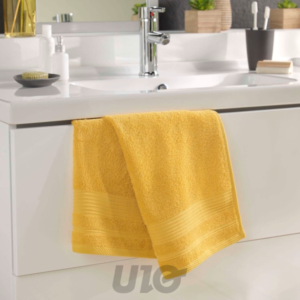 SERVIETTE DE TOILETTE 50 x 90 CM EPONGE UNIE TENDRESSE MIMOSA