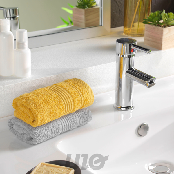 SERVIETTE INVITE 30 x 50 CM EPONGE UNIE TENDRESSE MIMOSA