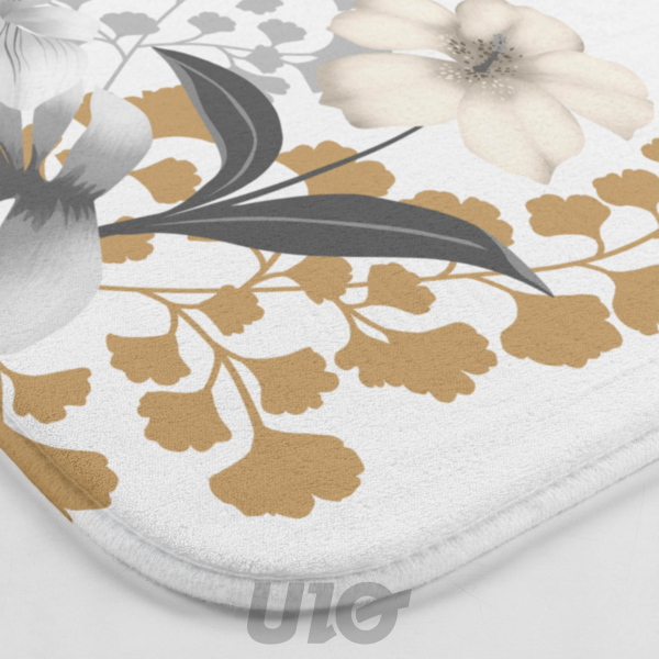 TAPIS CONTOUR WC 45 x 45 CM MICROFIBRE IMPRIMEE KELLY BLANC DES. PLACE