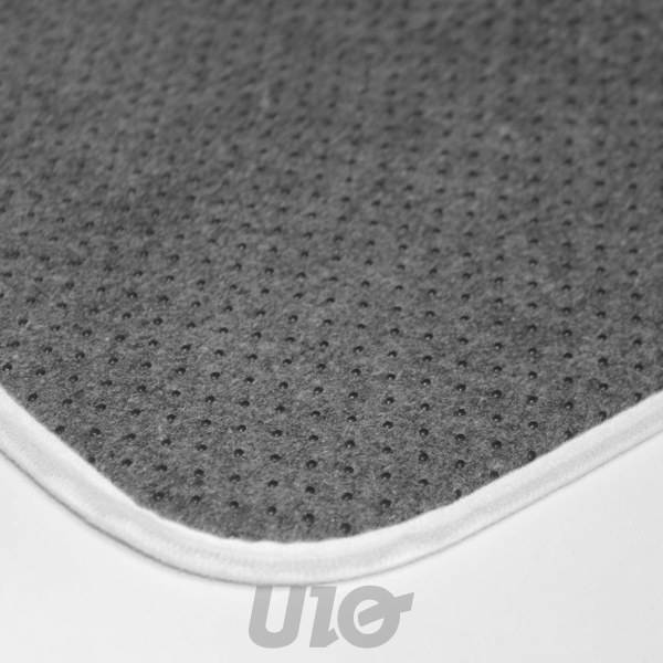 TAPIS CONTOUR WC 45 x 45 CM MICROFIBRE IMPRIMEE KELLY BLANC DES. PLACE