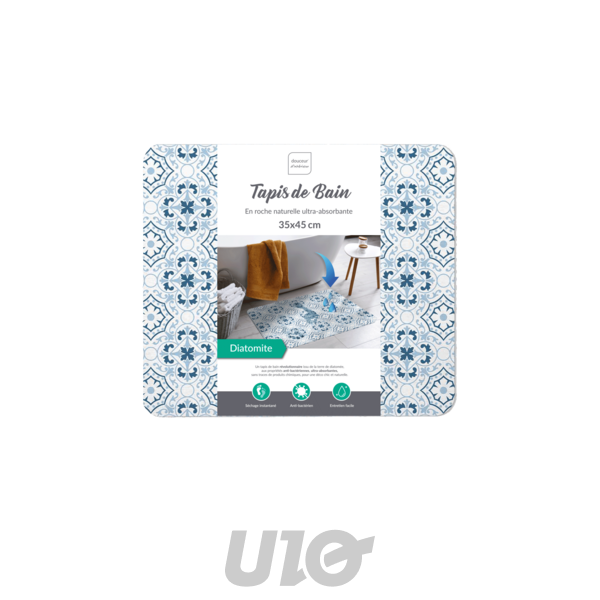 TAPIS DE BAIN 35 x 45 CM DIATOMITE IMPRIMEE ATLANTA
