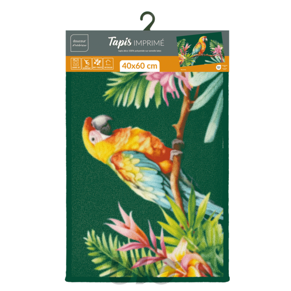 TAPIS RECTANGLE 40 x 60 CM IMPRIME DIGITAL NOUMEA