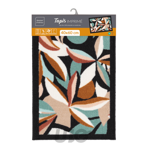 TAPIS RECTANGLE 40 x 60 CM IMPRIME LAVINIA