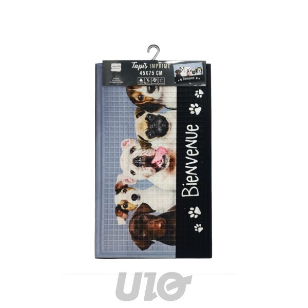 TAPIS RECTANGLE 45 x 75 CM RELIEF IMPRIME CARLITO