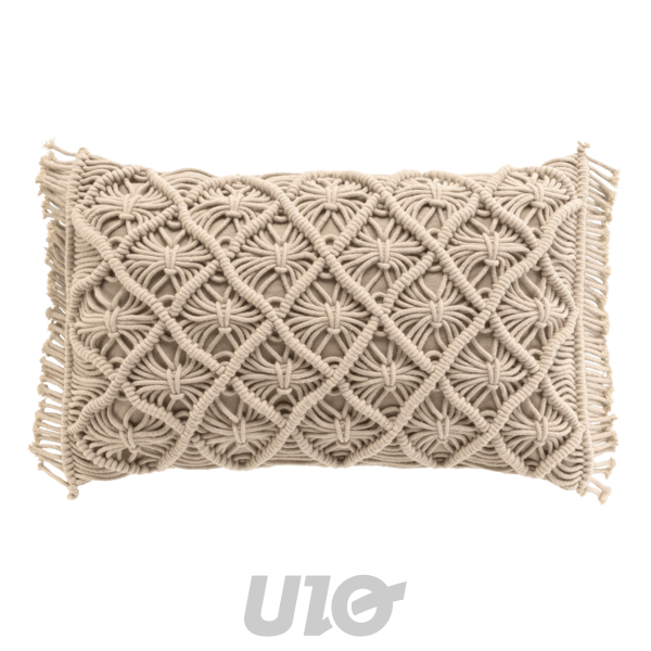 COUSSIN DEHOUS. COMPR. FRANGES 30 x 50 CM COTON MACRAME INDY