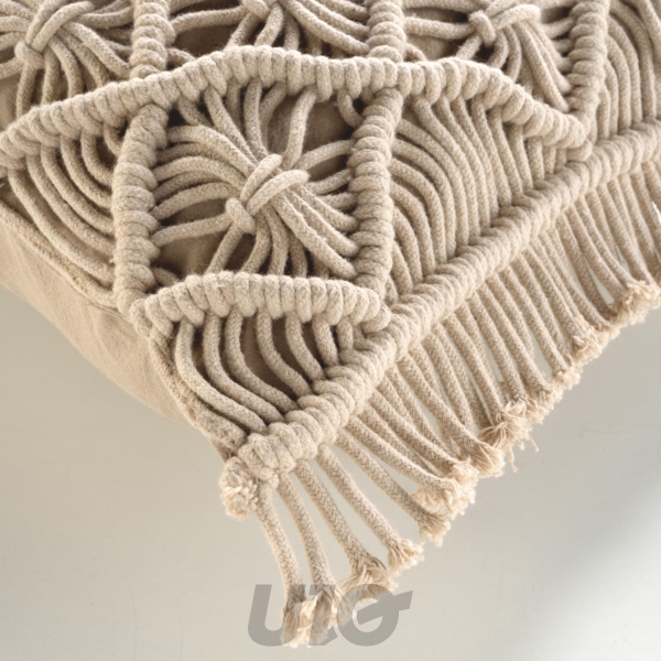 COUSSIN DEHOUS. COMPR. FRANGES 30 x 50 CM COTON MACRAME INDY